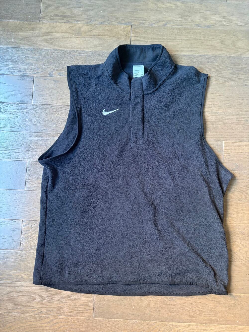 Stylish Nike Black Pullover Vest - Men's Size L - Activewear